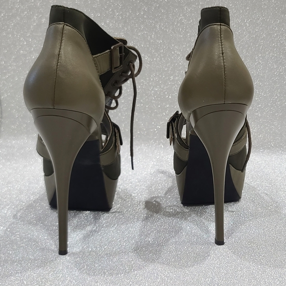 bebe Olive Lace-Up Platform Heels - Picture 4 of 6